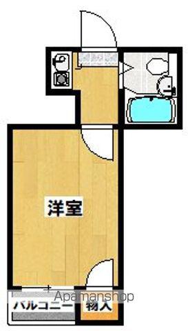 ハセロイヤル南住吉(1K/5階)の間取り写真
