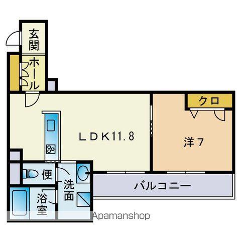 GENIUS大橋(1LDK/3階)の間取り写真