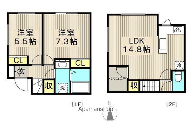結ラフィネ(2LDK)の間取り写真