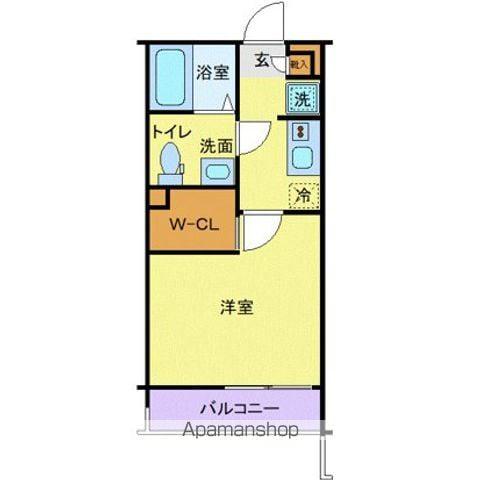 ラフィーナー松戸(1K/2階)の間取り写真