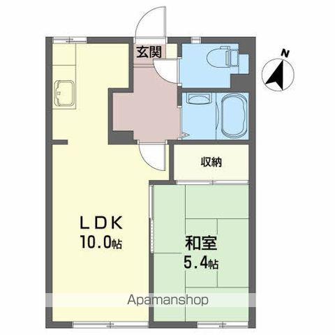 アパートメントハウス・アイリス(1LDK/1階)の間取り写真