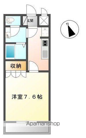 シャトーグリーン1(1K/2階)の間取り写真