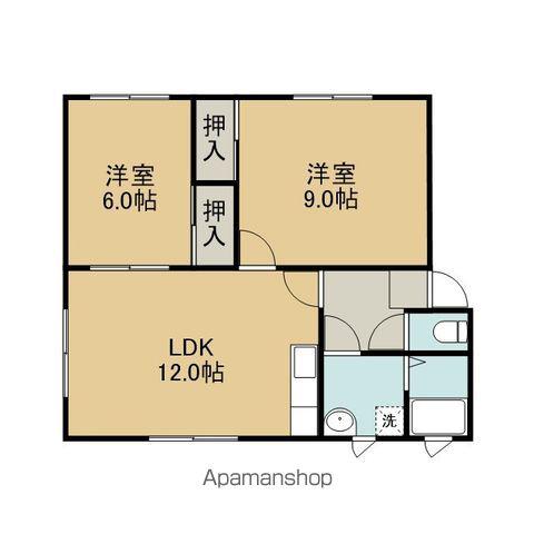 プリンスハイム美園(2LDK/2階)の間取り写真