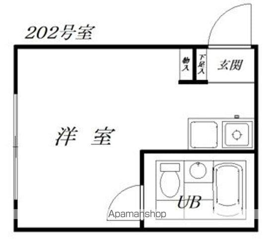 ジュネス阿佐ヶ谷(ワンルーム/2階)の間取り写真