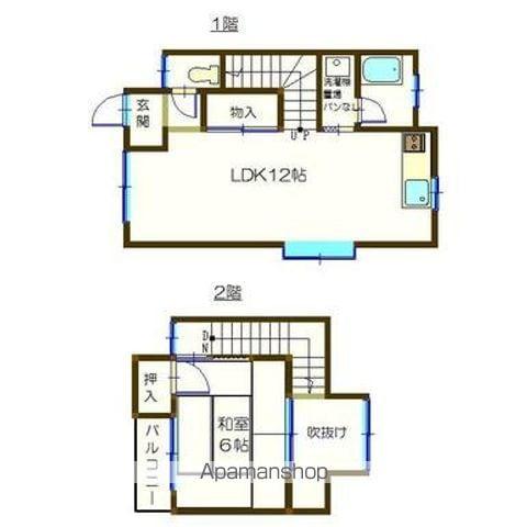 ラポール地田B(1LDK/1階)の間取り写真