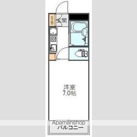 キャロット柏(ワンルーム/2階)の間取り写真