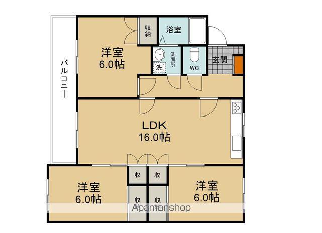 本藤マンション(3LDK/2階)の間取り写真