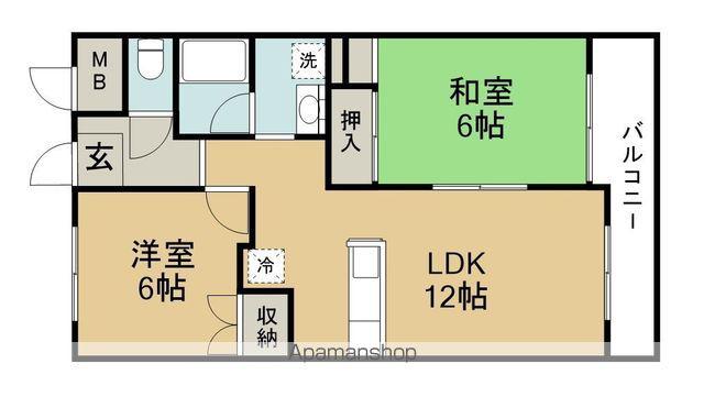 レーベンコートA(2LDK/2階)の間取り写真
