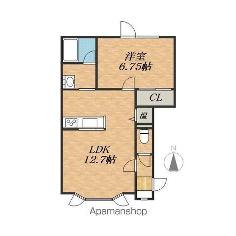 YUTORIRO弥生1(1LDK/2階)の間取り写真