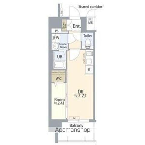 エスリード鶴舞シエスタ(1DK/14階)の間取り写真