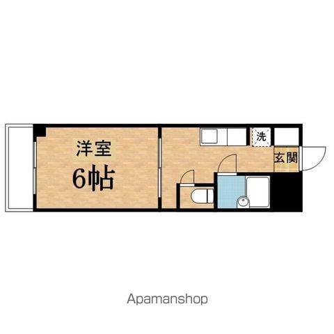 ドゥエル聖蹟(1K/5階)の間取り写真