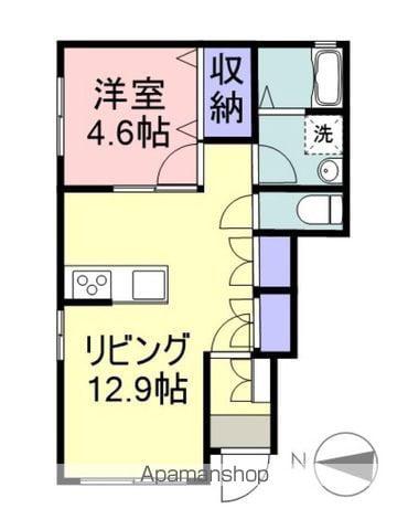 J・I 1(1LDK/1階)の間取り写真