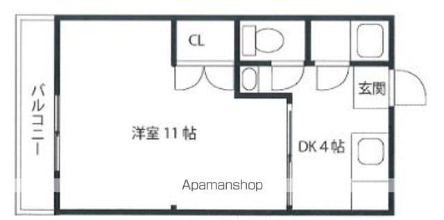 グレースマンション(1DK/1階)の間取り写真