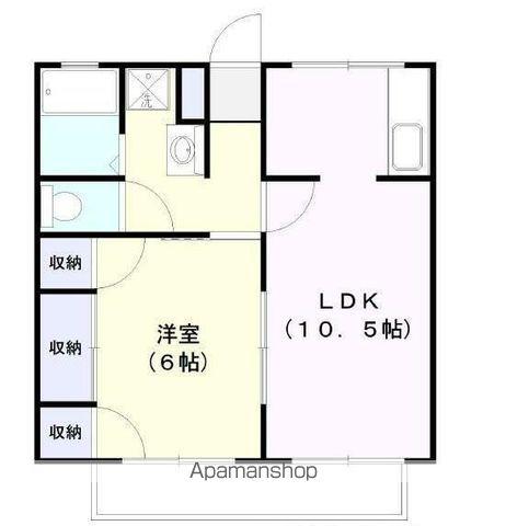 エメラルド神栖(1LDK/2階)の間取り写真