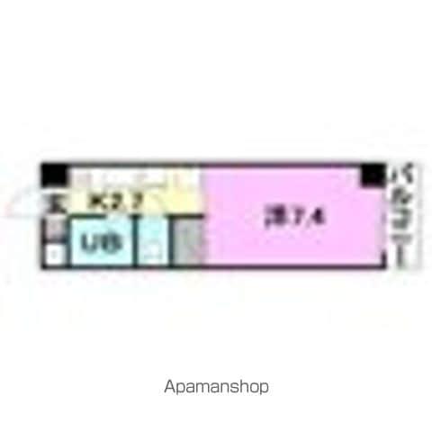 オクトワール松山土居田東館(1K/1階)の間取り写真