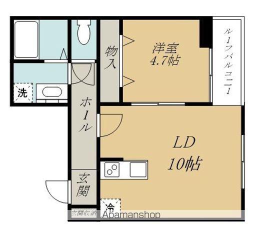 ロータス上杉(1LDK/3階)の間取り写真
