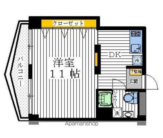 吉祥寺エコーハイツ(1DK/2階)の間取り写真