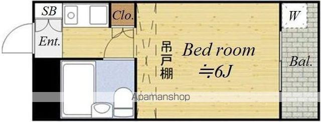 メゾン・ド・武蔵野(1K/2階)の間取り写真