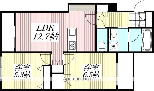 キルシュ ブリューテ 2(2LDK/3階)の間取り写真