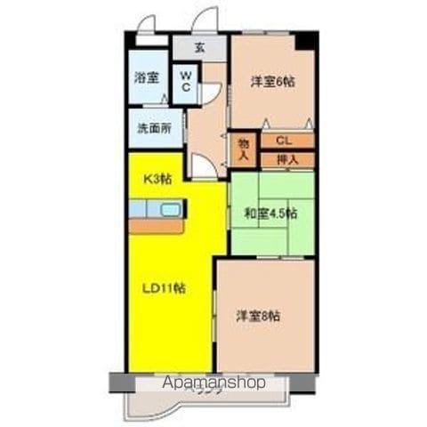 BIO MASAKI(3LDK/3階)の間取り写真