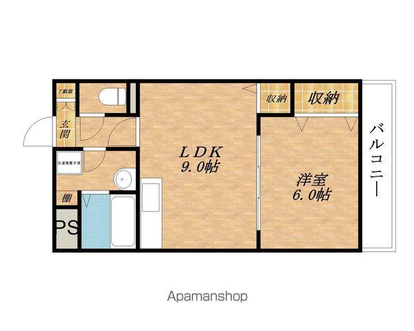 グランドゥフルール(1LDK/1階)の間取り写真