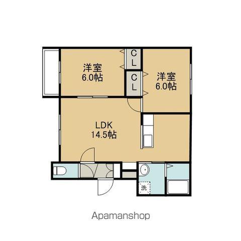 PARTENOS TWO(2LDK/1階)の間取り写真