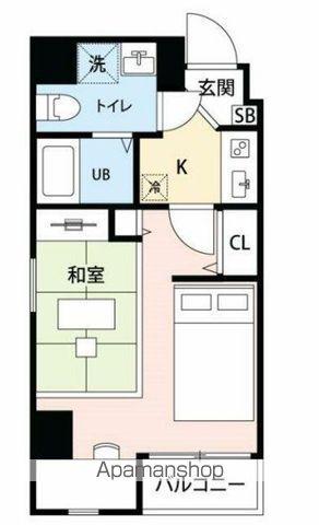 LIVEFLAT菊川(1K/6階)の間取り写真