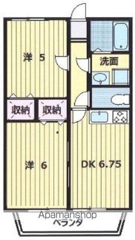 YAMASEN(2DK/1階)の間取り写真