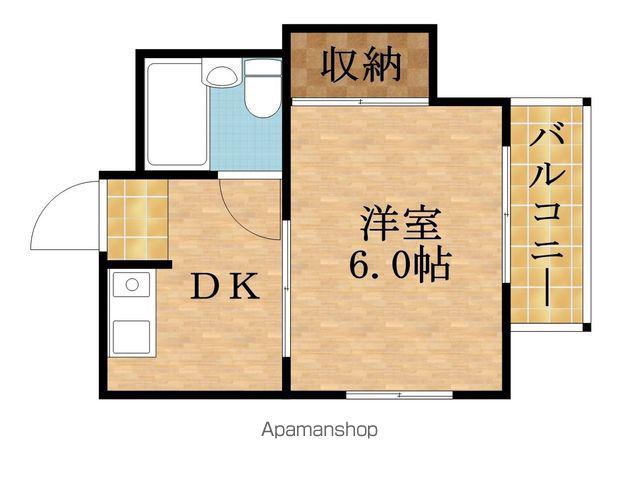 晩成ハイツ関目(1DK/4階)の間取り写真