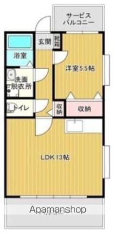 THE BLENHEIM COURT(1LDK/2階)の間取り写真