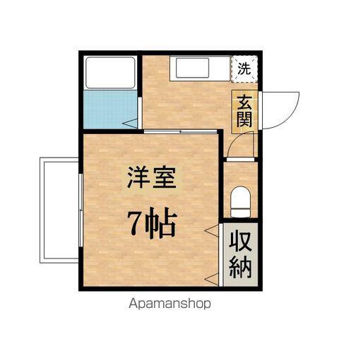 シュンハイツ唐木田(1K/2階)の間取り写真