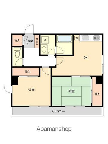 ミール千歳烏山(2DK/7階)の間取り写真