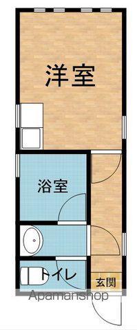 大糸線 有明駅(長野) 徒歩65分 1階建 築23年(ワンルーム)の間取り写真