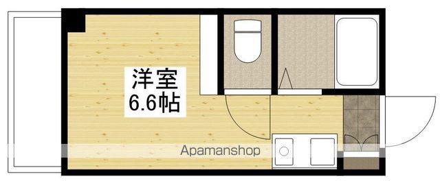 スカイハイツ3号(ワンルーム/2階)の間取り写真