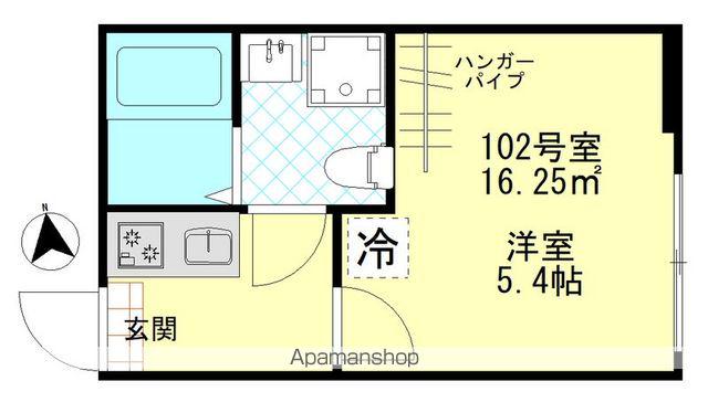 コンフォート東四ツ木(1K/1階)の間取り写真