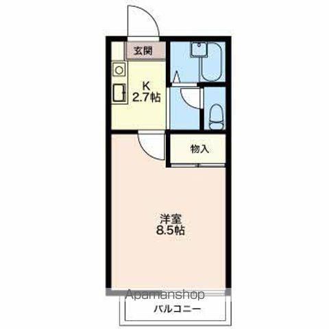 ANNEXAⅢ(1K/2階)の間取り写真