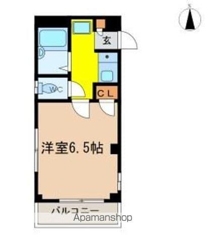 コーポ森(1K/2階)の間取り写真