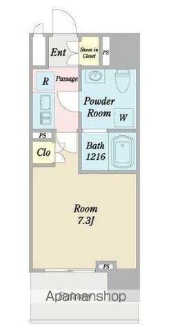 プライマル西大島小名木川(1K/2階)の間取り写真