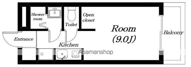 ハウス良心(1K/2階)の間取り写真