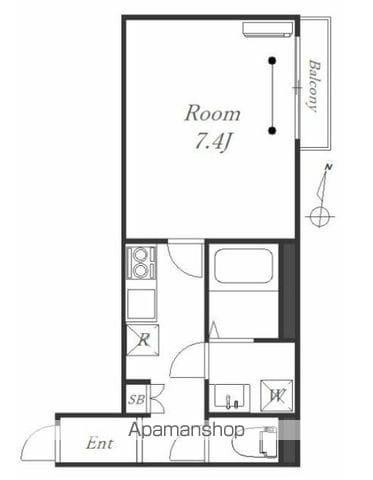 コルディアルマン貫井(1K/2階)の間取り写真