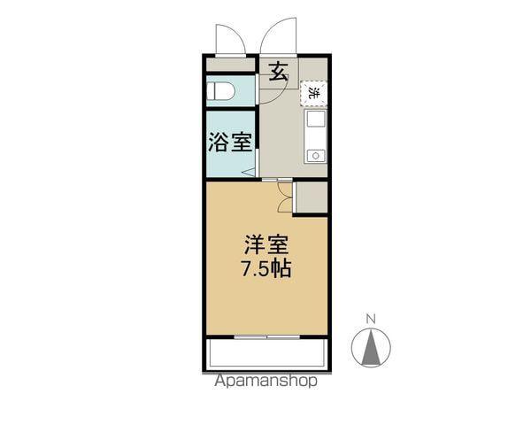 SKマンション(1K/3階)の間取り写真