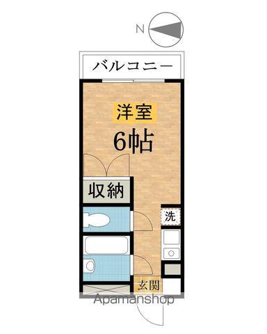 リライアンス八王子6(ワンルーム/1階)の間取り写真