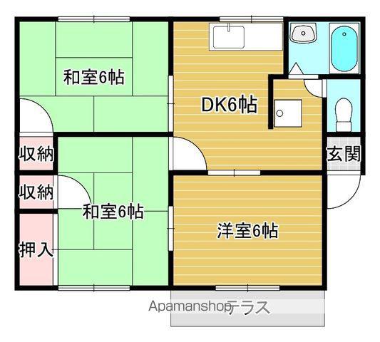 クレフォート(3DK/1階)の間取り写真