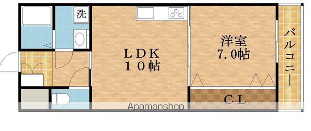 アジュール(1LDK/1階)の間取り写真