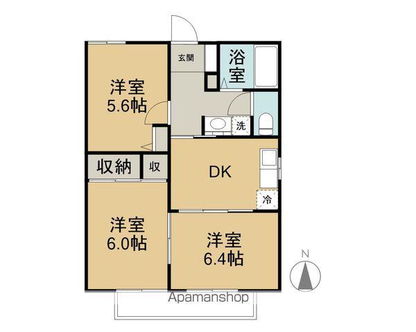 ディアス大豆島(3DK/1階)の間取り写真