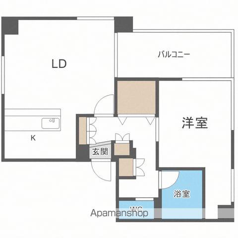 アルファスクエア大通西17(1DK/8階)の間取り写真