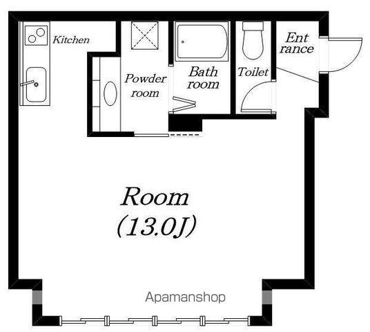 スマートコート南草津(1K/1階)の間取り写真