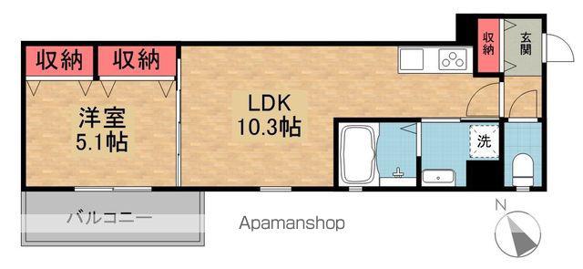 ラモーナ倉治(1LDK/2階)の間取り写真