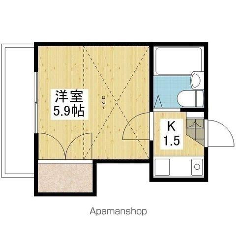メゾン会津(1K/1階)の間取り写真
