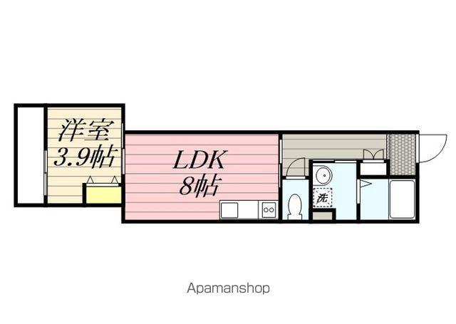 ペルル穴川(1LDK/2階)の間取り写真